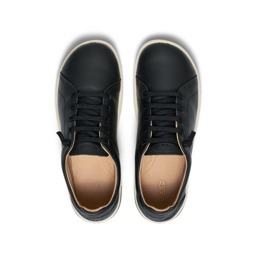 Women's KNX Leather Sneaker Black/Star White / Keen
