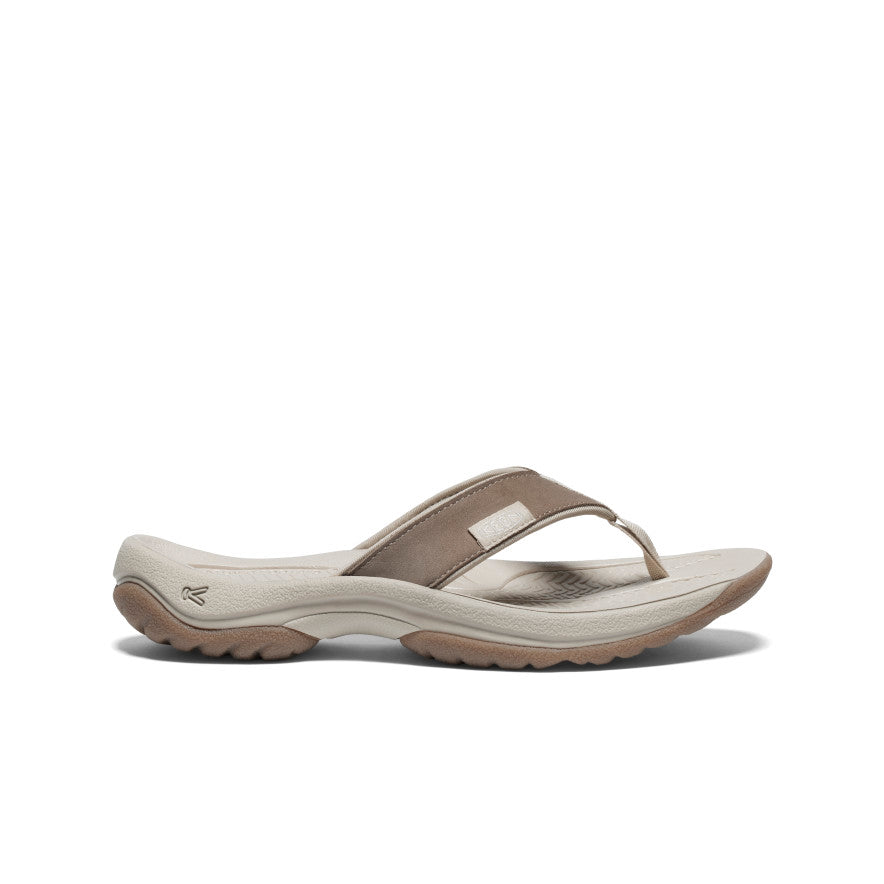 Women's Kona Leather Flip-Flop Brindle/Silver Birch / Keen