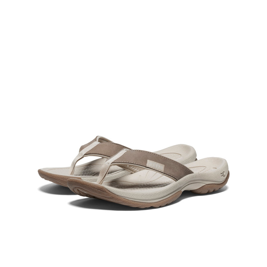 Women's Kona Leather Flip-Flop Brindle/Silver Birch / Keen