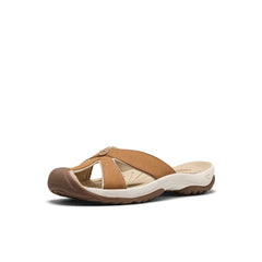 Women's Bali Leather Slide Sandal Chipmunk/Birch / Keen