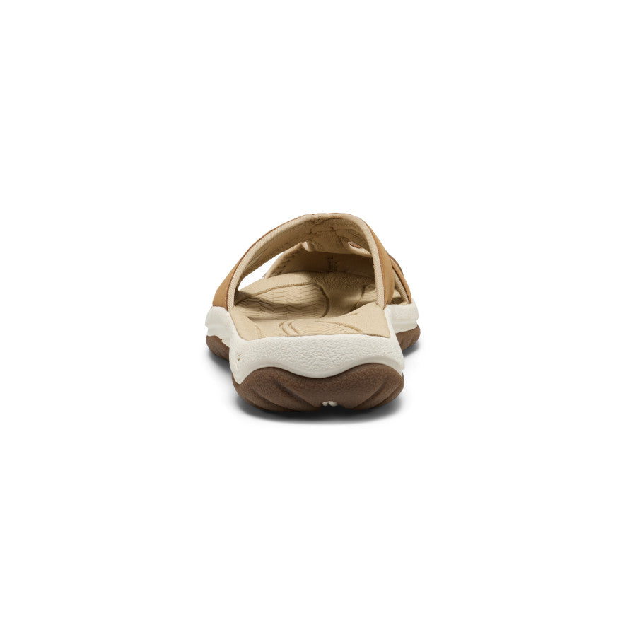 Women's Bali Leather Slide Sandal Chipmunk/Birch / Keen