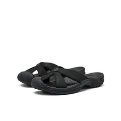 Women's Bali Leather Slide Sandal Black/Black / Keen