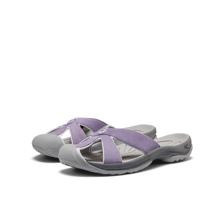 Women's Bali Leather Slide Sandal Purple Haze/Steel Grey / Keen