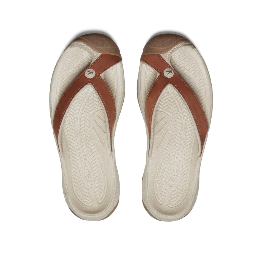 Women's Waimea Leather Flip-Flop Sorrel Horse/Plaza Taupe / Keen