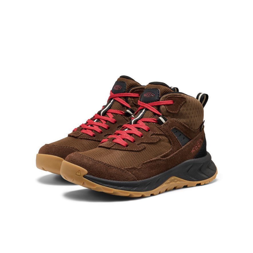 Big Kids' Hightrail Waterproof Hiking Boot Dark Earth/Garnet / Keen