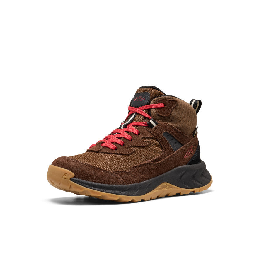 Big Kids' Hightrail Waterproof Hiking Boot Dark Earth/Garnet / Keen