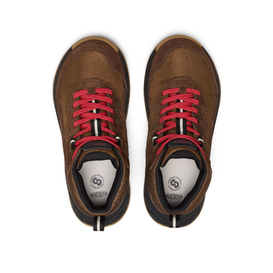 Big Kids' Hightrail Waterproof Hiking Boot Dark Earth/Garnet / Keen