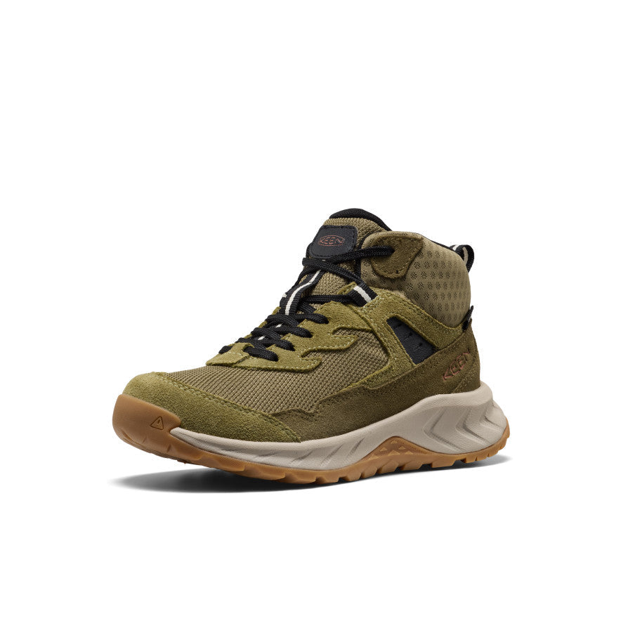 Big Kids' Hightrail Waterproof Hiking Boot Dark Olive/Martini Olive / Keen