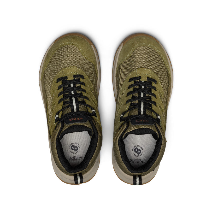 Big Kids' Hightrail Waterproof Hiking Boot Dark Olive/Martini Olive / Keen