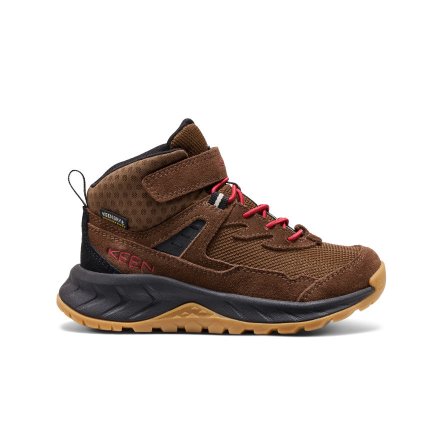 Little Kids' Hightrail Waterproof Hiking Boot Dark Earth/Garnet / Keen