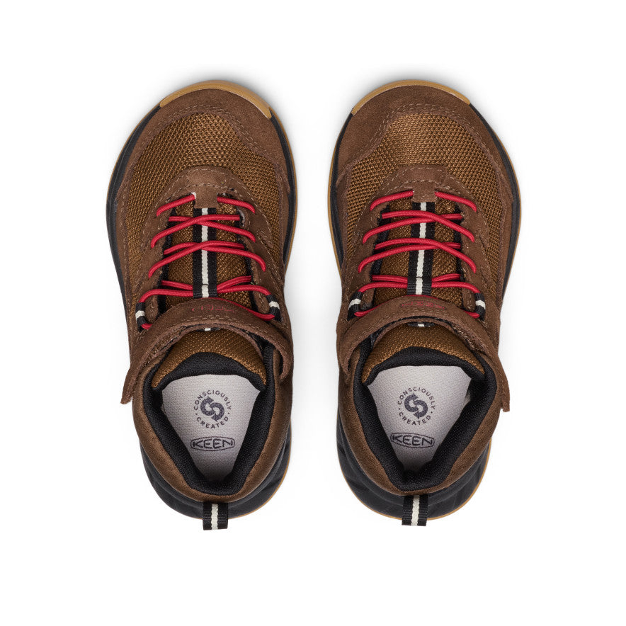 Little Kids' Hightrail Waterproof Hiking Boot Dark Earth/Garnet / Keen
