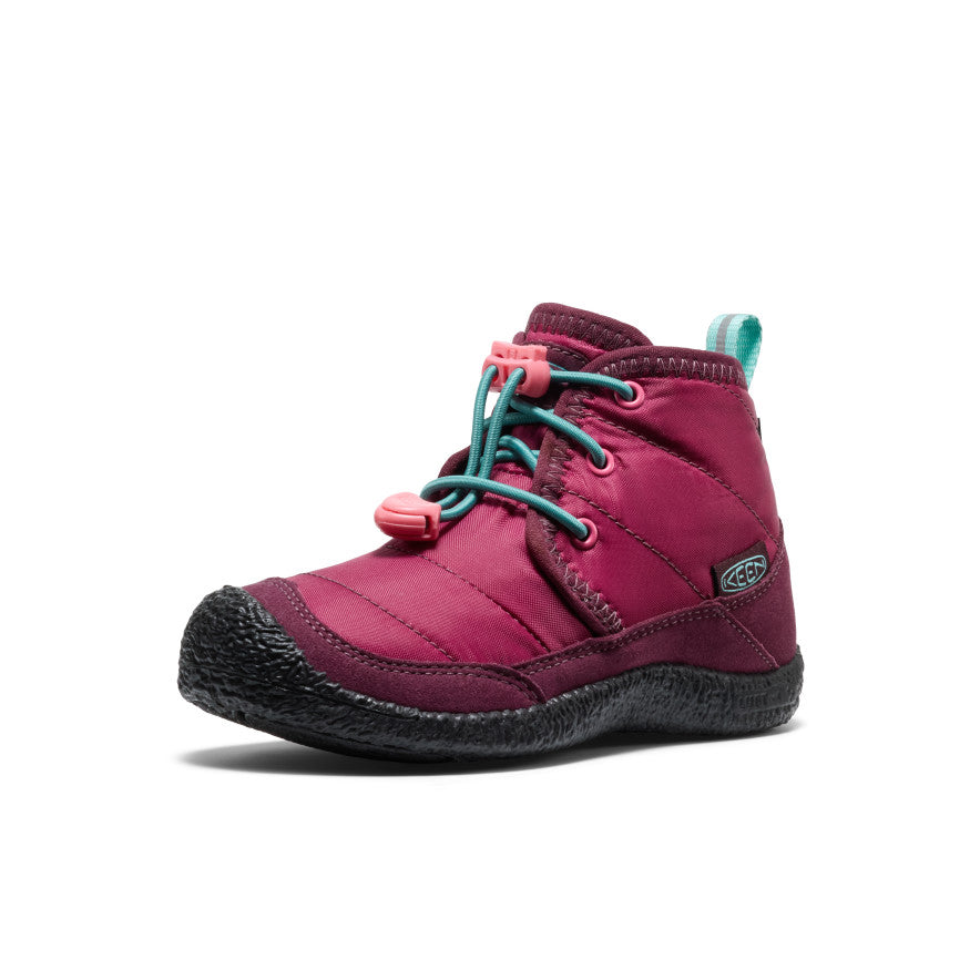 Little Kids' Howser II Waterproof Chukka Beaujolais/Pool Blue / Keen