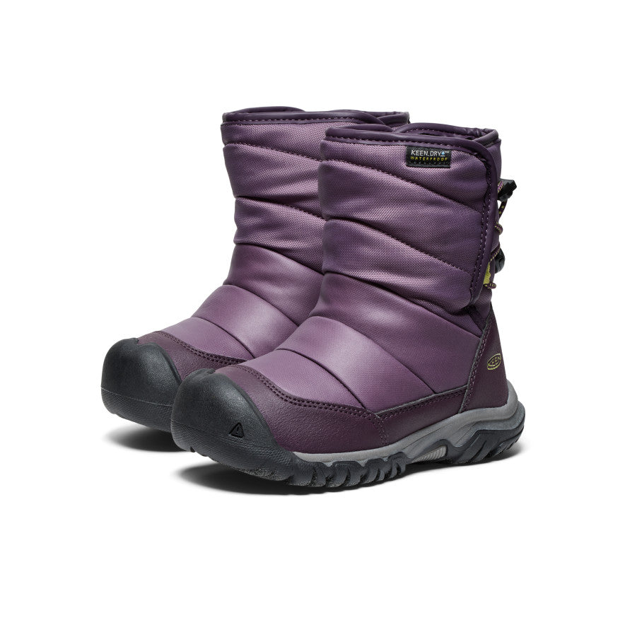Little Kids' Puffrider Waterproof Winter Boot Black Plum/Daiquiri Green / Keen
