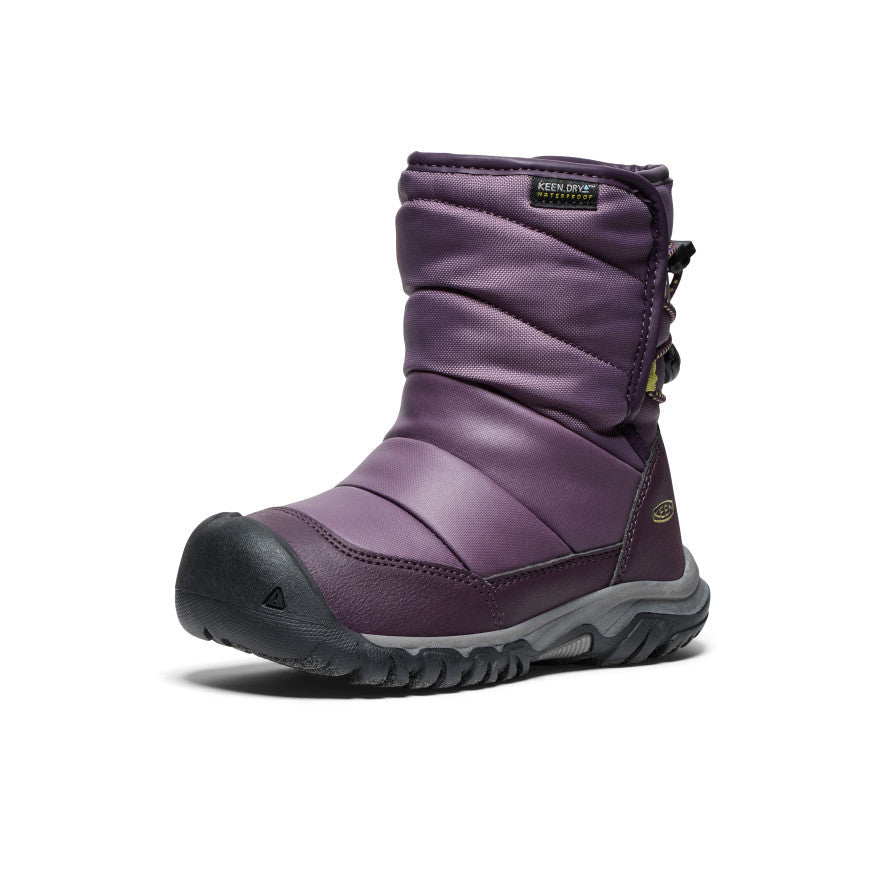 Little Kids' Puffrider Waterproof Winter Boot Black Plum/Daiquiri Green / Keen