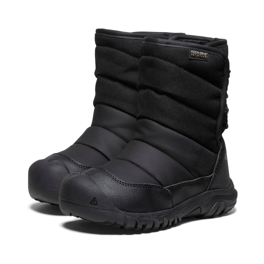 Little Kids' Puffrider Waterproof Winter Boot Black/Steel Grey / Keen