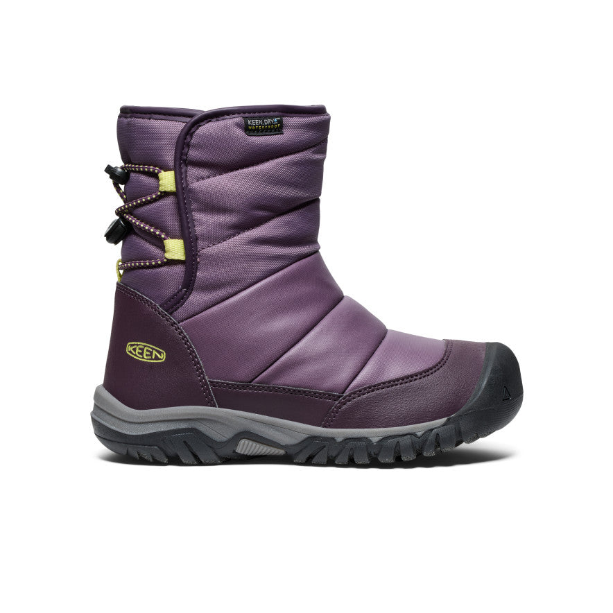 Big Kids' Puffrider Waterproof Winter Boot Black Plum/Daiquiri Green / Keen