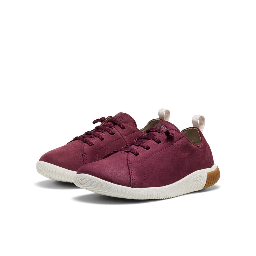 Big Kids' KNX Leather Sneaker Fig/Star White / Keen
