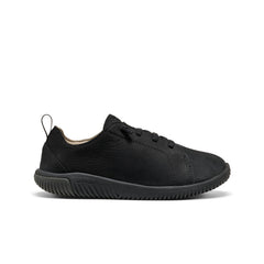 Big Kids' KNX Leather Sneaker Triple Black / Keen
