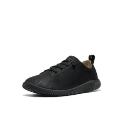 Big Kids' KNX Leather Sneaker Triple Black / Keen