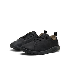 Big Kids' KNX Leather Sneaker Triple Black / Keen