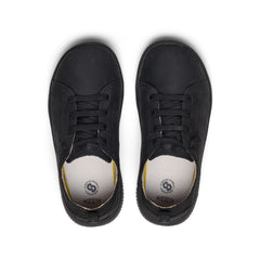 Big Kids' KNX Leather Sneaker Triple Black / Keen