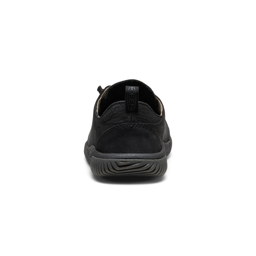 Big Kids' KNX Leather Sneaker Triple Black / Keen