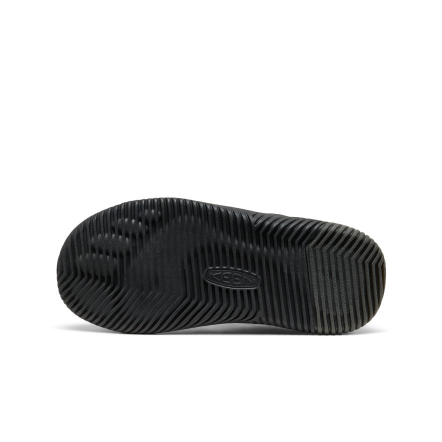 Big Kids' KNX Leather Sneaker Triple Black / Keen