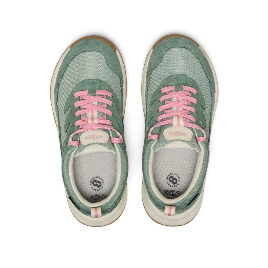 Big Kids' Hightrail Waterproof Hiking Shoe Lily Pad/Cashmere Rose / Keen
