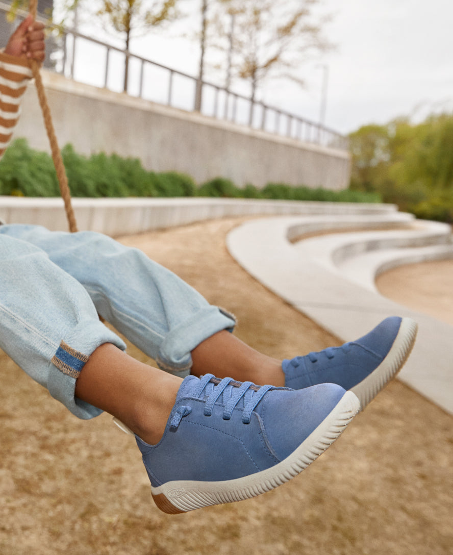 Big Kids' KNX Leather Sneaker Coronet Blue/Vapor / Keen