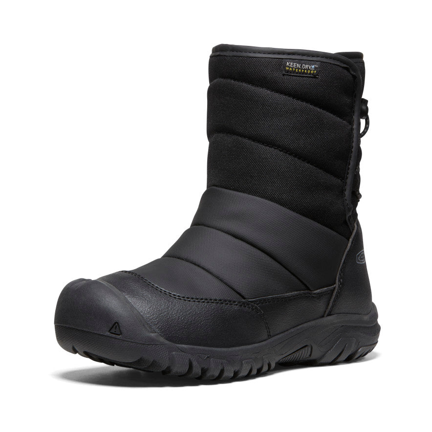 Big Kids' Puffrider Waterproof Winter Boot Black/Steel Grey / Keen